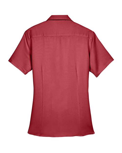 Harriton M570W Ladies' Bahama Cord CampShirt #color_TILE RED