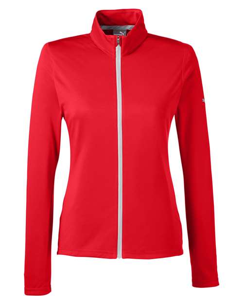 Puma Golf 596803 Ladies' Icon Full-Zip #color_HIGH RISK RED