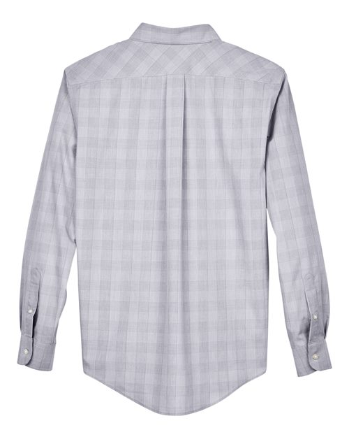 Devon & Jones DG520 Men's Crown Woven Collection GlenPlaid #color_WHT/ GRPH/ LT GR