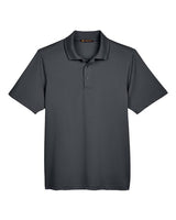 Harriton M345 Men's Advantage Snag Protection Plus IL Snap Placket Polo #color_DARK CHARCOAL