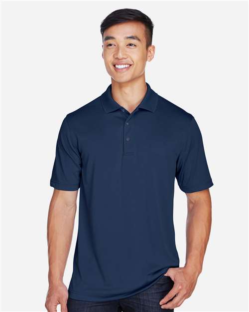Harriton M345 Men's Advantage Snag Protection Plus IL Snap Placket Polo #color_DARK NAVY