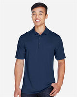 Harriton M345 Men's Advantage Snag Protection Plus IL Snap Placket Polo #color_DARK NAVY