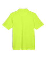 Harriton M345 Men's Advantage Snag Protection Plus IL Snap Placket Polo #color_SAFETY YELLOW