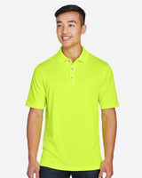 Harriton M345 Men's Advantage Snag Protection Plus IL Snap Placket Polo #color_SAFETY YELLOW
