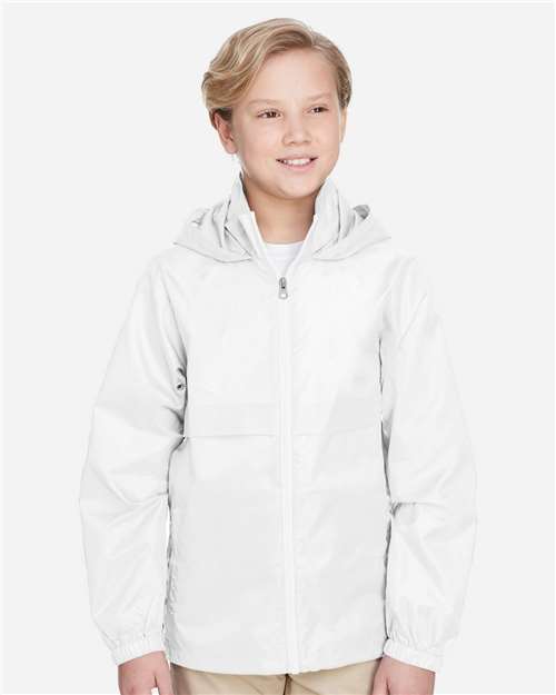 Team 365 TT73Y Youth Zone Protect Lightweight Jacket #color_WHITE