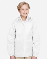 Team 365 TT73Y Youth Zone Protect Lightweight Jacket #color_WHITE