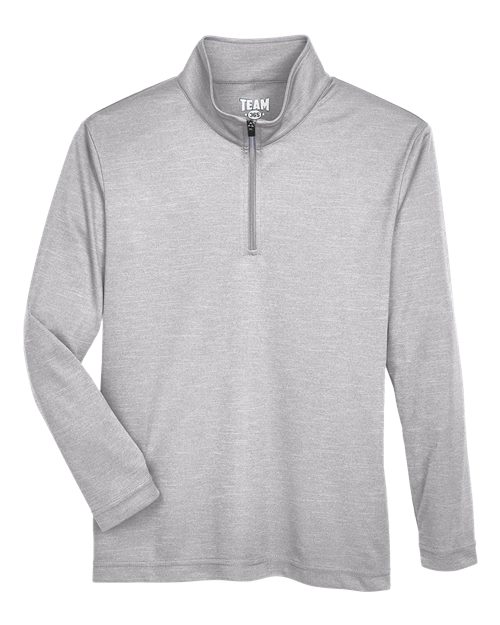 Team 365 TT31HY Youth Zone Sonic Heather Performance Quarter-Zip #color_ATHLETIC HEATHER