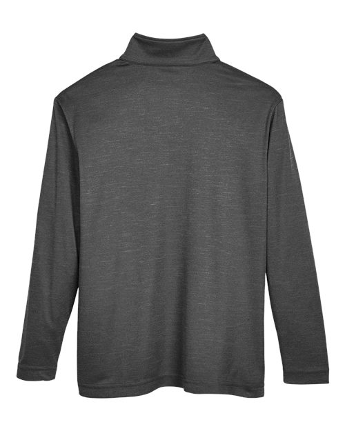 Team 365 TT31HY Youth Zone Sonic Heather Performance Quarter-Zip #color_BLACK HEATHER