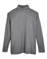 Team 365 TT31HY Youth Zone Sonic Heather Performance Quarter-Zip #color_DK GREY HEATHER