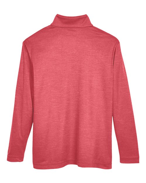 Team 365 TT31HY Youth Zone Sonic Heather Performance Quarter-Zip #color_SP RED HEATHER