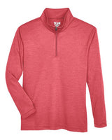Team 365 TT31HY Youth Zone Sonic Heather Performance Quarter-Zip #color_SP RED HEATHER