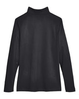 Harriton M748W Ladies' Advantage Snag Protection Plus IL Quarter-Zip #color_BLACK
