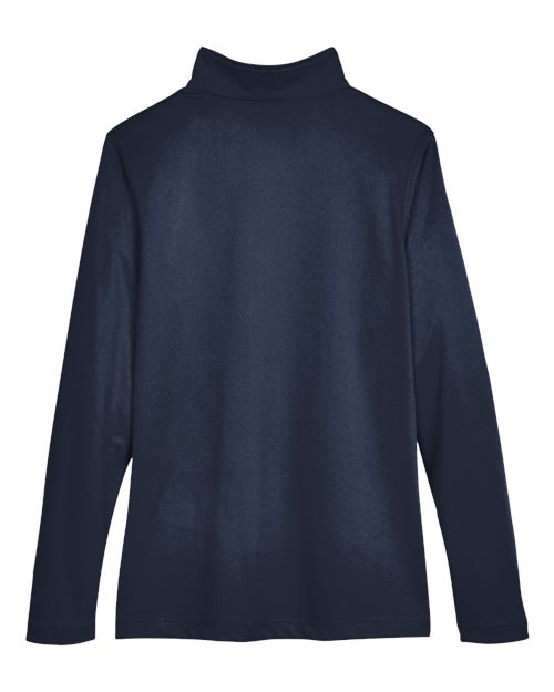 Harriton M748W Ladies' Advantage Snag Protection Plus IL Quarter-Zip #color_DARK NAVY