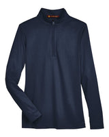 Harriton M748W Ladies' Advantage Snag Protection Plus IL Quarter-Zip #color_DARK NAVY