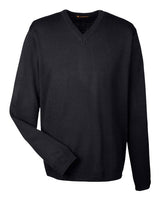 Harriton M420 Men's Pilbloc V-Neck Sweater #color_BLACK