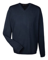 Harriton M420 Men's Pilbloc V-Neck Sweater #color_DARK NAVY