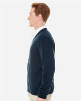 Harriton M420 Men's Pilbloc V-Neck Sweater #color_DARK NAVY