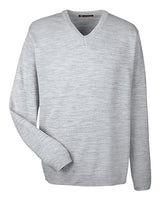 Harriton M420 Men's Pilbloc V-Neck Sweater #color_GREY HEATHER