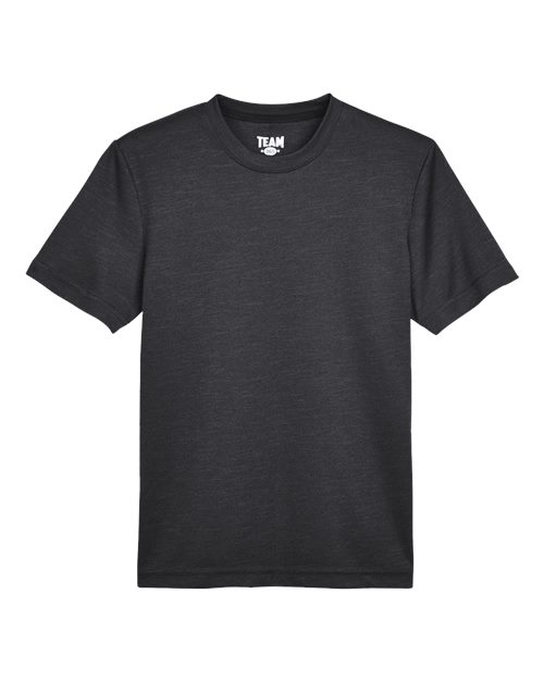 Team 365 TT11HY Youth Sonic Heather Performance T-Shirt #color_BLACK HEATHER