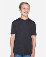 Team 365 TT11HY Youth Sonic Heather Performance T-Shirt #color_BLACK HEATHER