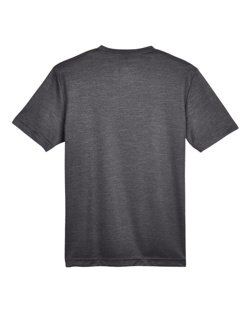 Team 365 TT11HY Youth Sonic Heather Performance T-Shirt #color_DK GREY HEATHER