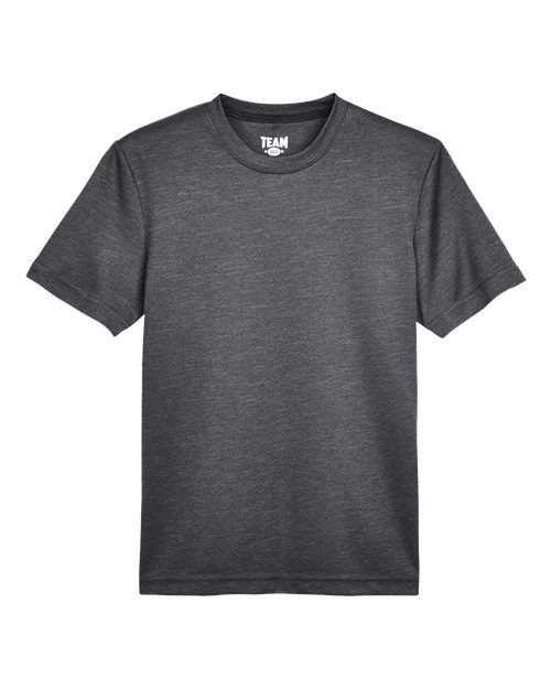 Team 365 TT11HY Youth Sonic Heather Performance T-Shirt #color_DK GREY HEATHER
