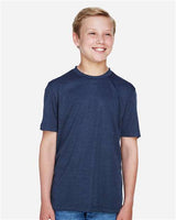 Team 365 TT11HY Youth Sonic Heather Performance T-Shirt #color_SP DRK NVY HTH