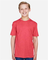 Team 365 TT11HY Youth Sonic Heather Performance T-Shirt #color_SP RED HEATHER