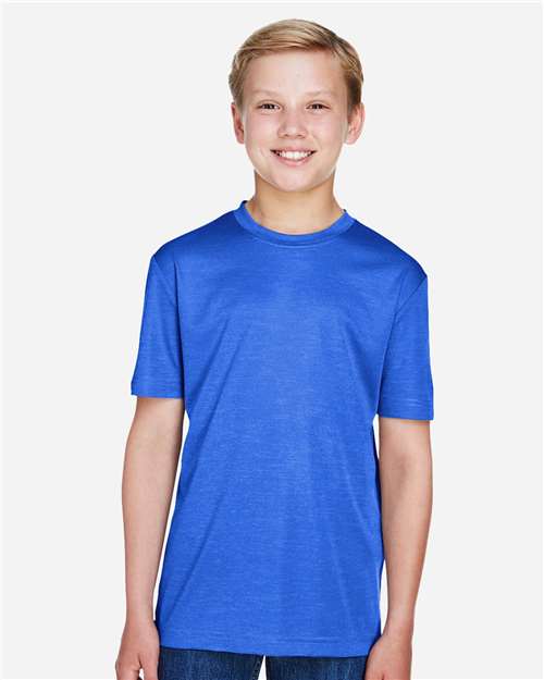 Team 365 TT11HY Youth Sonic Heather Performance T-Shirt #color_SP ROYAL HEATHER