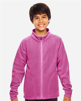 Team 365 TT90Y Youth Campus Microfleece Jacket #color_SPORT CHRTY PINK