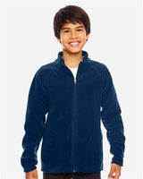 Team 365 TT90Y Youth Campus Microfleece Jacket #color_SPORT DARK NAVY