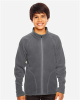Team 365 TT90Y Youth Campus Microfleece Jacket #color_SPORT GRAPHITE
