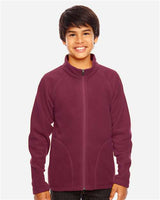 Team 365 TT90Y Youth Campus Microfleece Jacket #color_SPORT MAROON