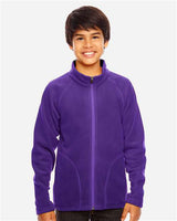 Team 365 TT90Y Youth Campus Microfleece Jacket #color_SPORT PURPLE