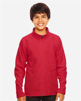 Team 365 TT90Y Youth Campus Microfleece Jacket #color_SPORT RED