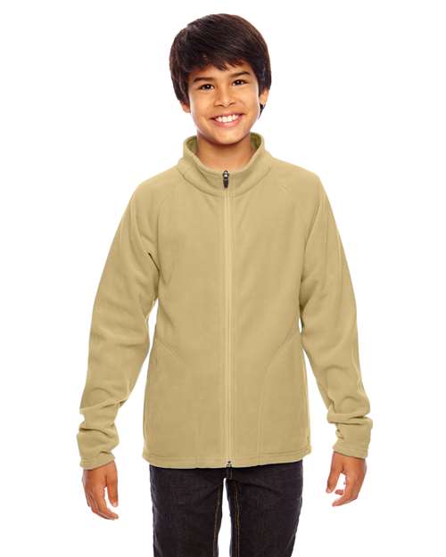 Team 365 TT90Y Youth Campus Microfleece Jacket #color_SPORT VEGAS GOLD