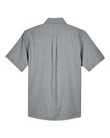 Harriton M600S Men's Short-Sleeve Oxford with Stain-Release #color_OXFORD GREY
