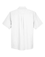 Harriton M600S Men's Short-Sleeve Oxford with Stain-Release #color_WHITE