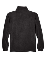 Harriton M980 Adult 8 oz. Quarter-Zip Fleece Pullover #color_BLACK