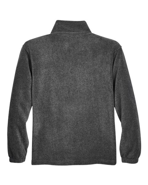 Harriton M980 Adult 8 oz. Quarter-Zip Fleece Pullover #color_CHARCOAL