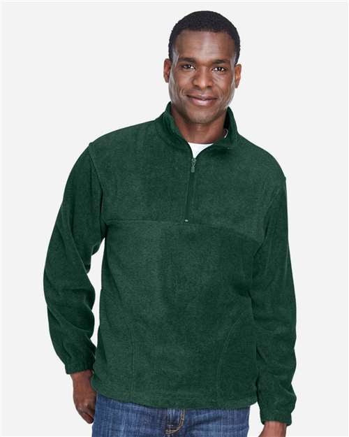 Harriton M980 Adult 8 oz. Quarter-Zip Fleece Pullover #color_HUNTER