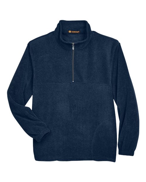 Harriton M980 Adult 8 oz. Quarter-Zip Fleece Pullover #color_NAVY