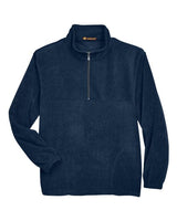 Harriton M980 Adult 8 oz. Quarter-Zip Fleece Pullover #color_NAVY