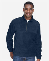 Harriton M980 Adult 8 oz. Quarter-Zip Fleece Pullover #color_NAVY