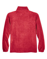 Harriton M980 Adult 8 oz. Quarter-Zip Fleece Pullover #color_RED