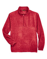Harriton M980 Adult 8 oz. Quarter-Zip Fleece Pullover #color_RED