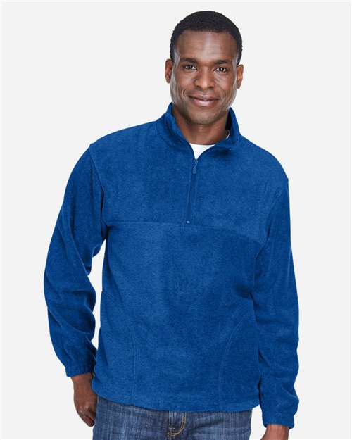 Harriton M980 Adult 8 oz. Quarter-Zip Fleece Pullover #color_TRUE ROYAL