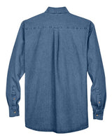 Harriton M550 Men's 6.5 oz. Long-Sleeve Denim Shirt #color_LIGHT DENIM