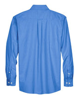 Harriton M600 Men's Long-Sleeve Oxford with Stain-Release #color_FRENCH BLUE
