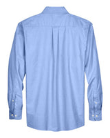 Harriton M600 Men's Long-Sleeve Oxford with Stain-Release #color_LIGHT BLUE